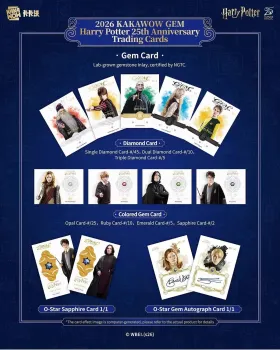 KAKAWOW - 2026 GEM Harry Potter 25th Anniversary Trading Cards Box (10 Cards) - EN